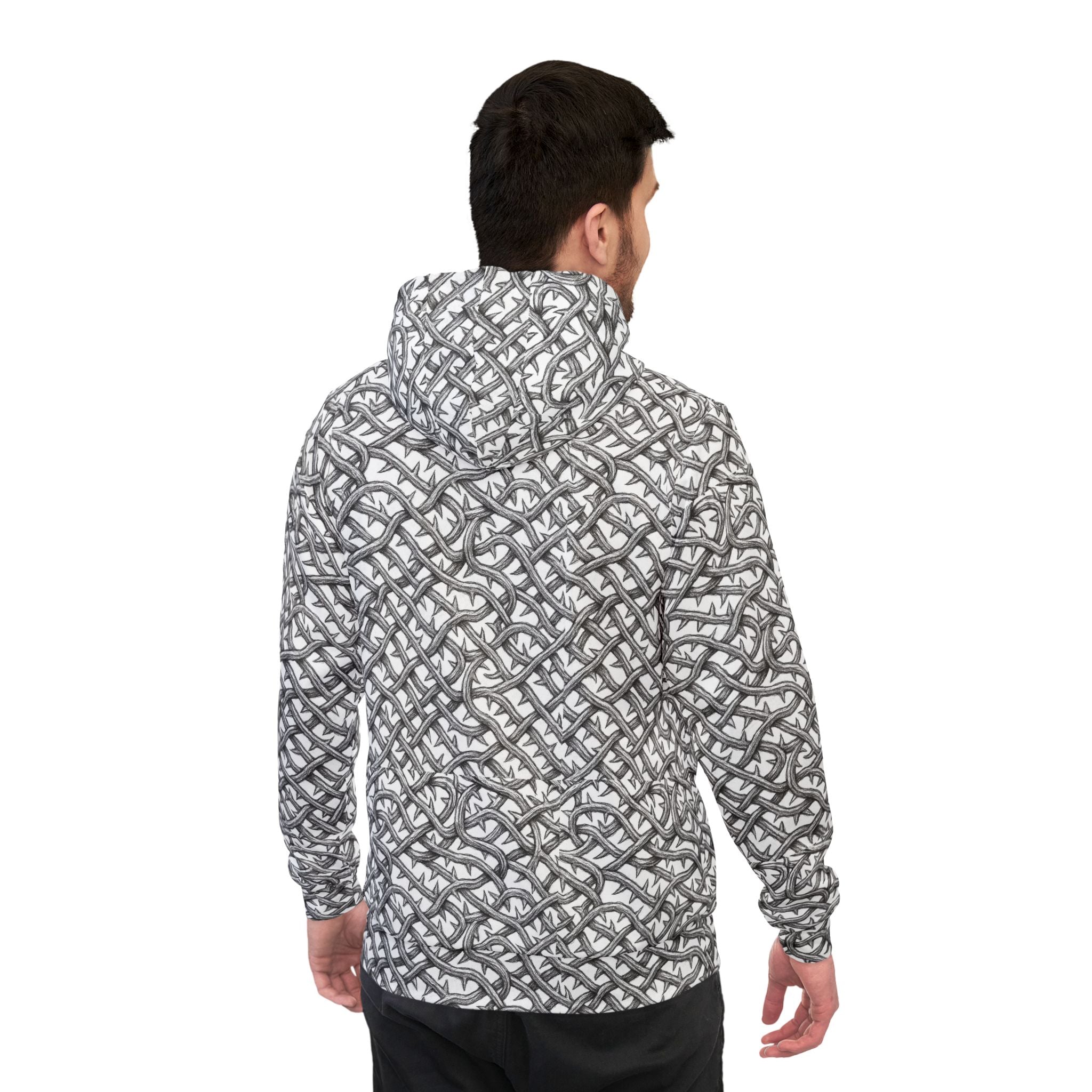 White Barbed Bigness Hoodie