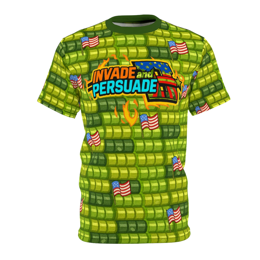 Invade and Persuade Oil Tee