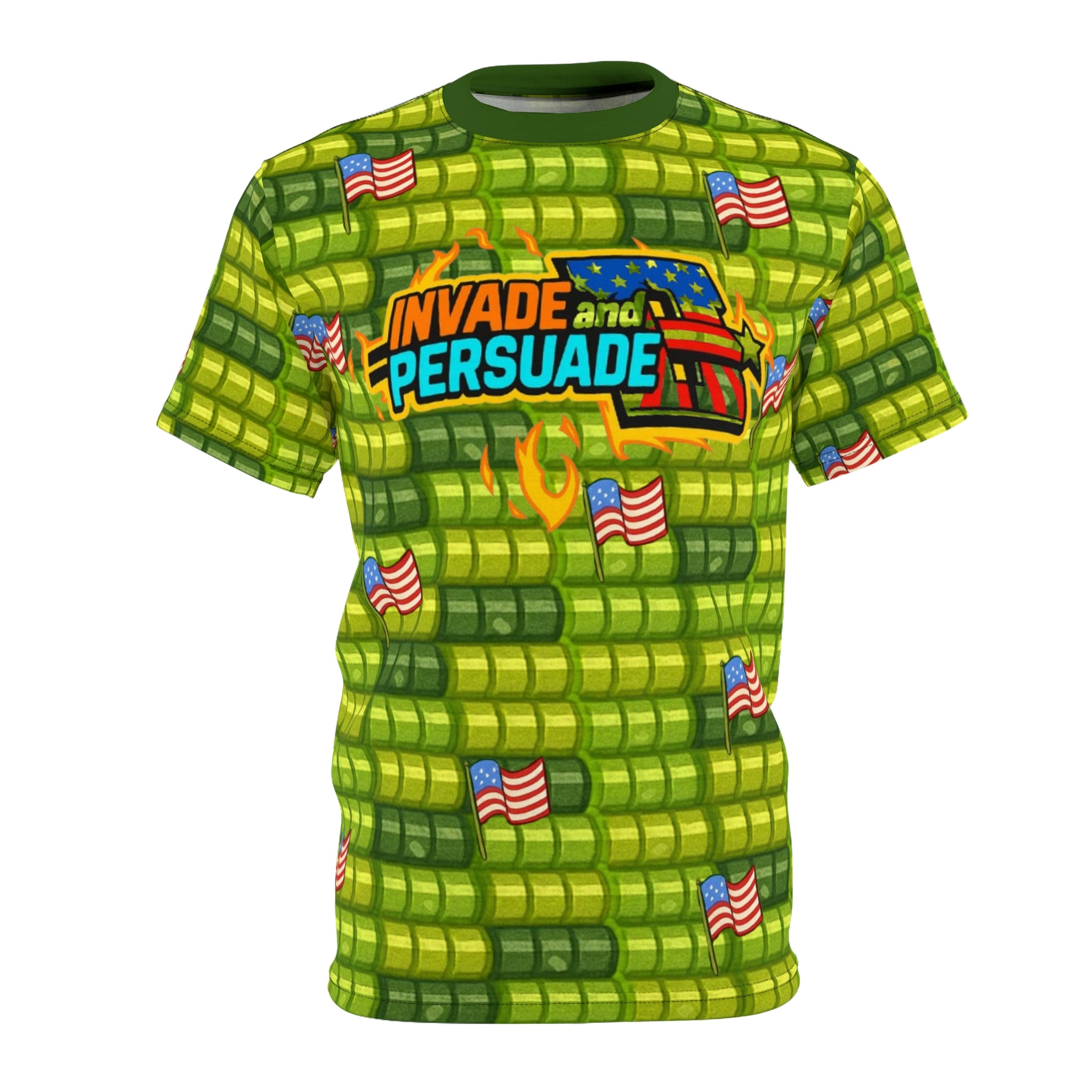 Invade and Persuade Oil Tee