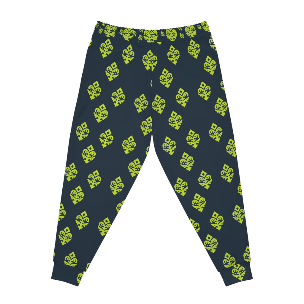 Green Motif Muscle Pants