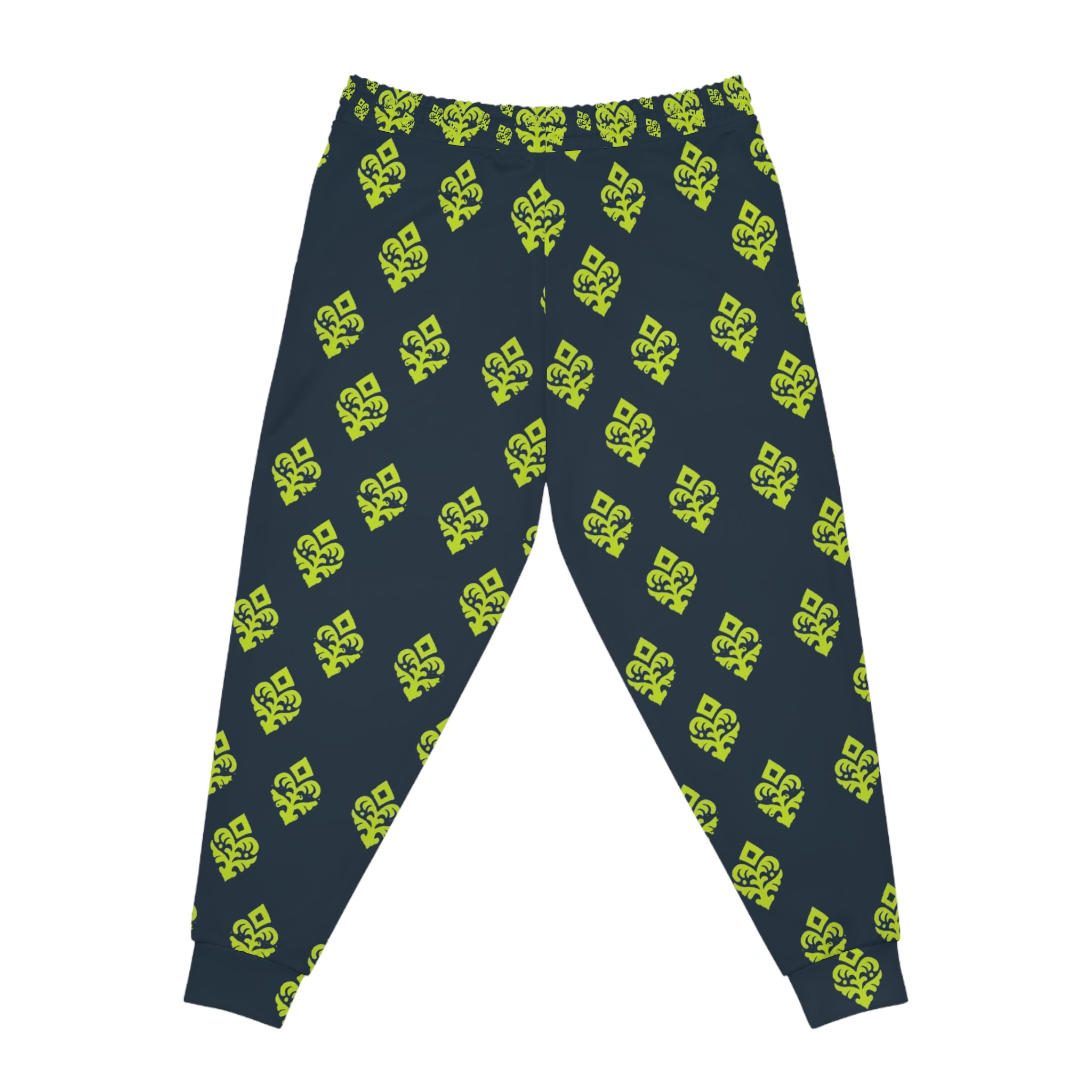 Green Motif Muscle Pants