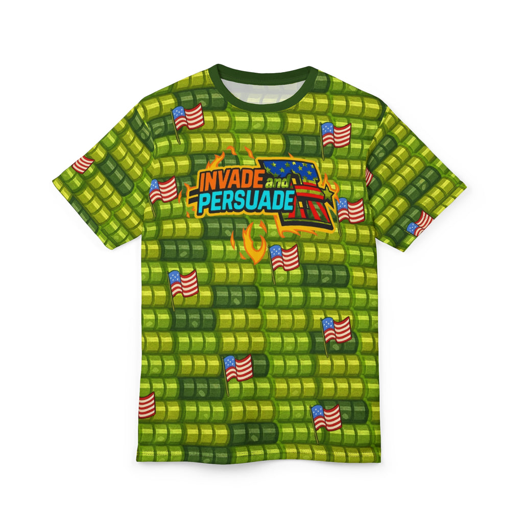 Invade and Persuade Oil Tee