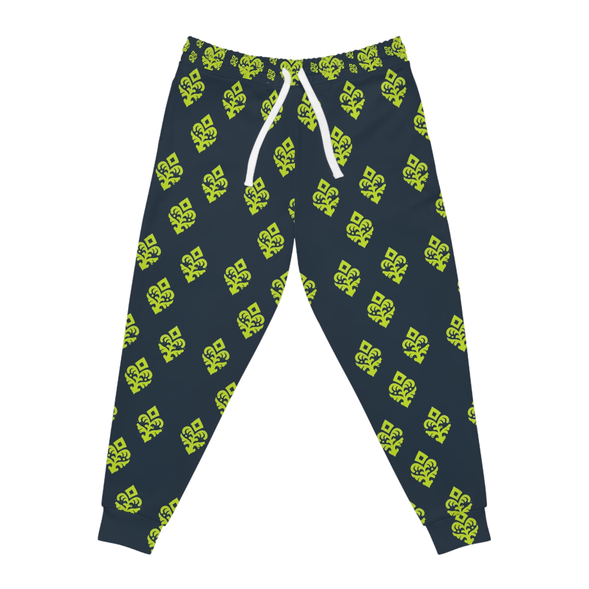 Green Motif Muscle Pants