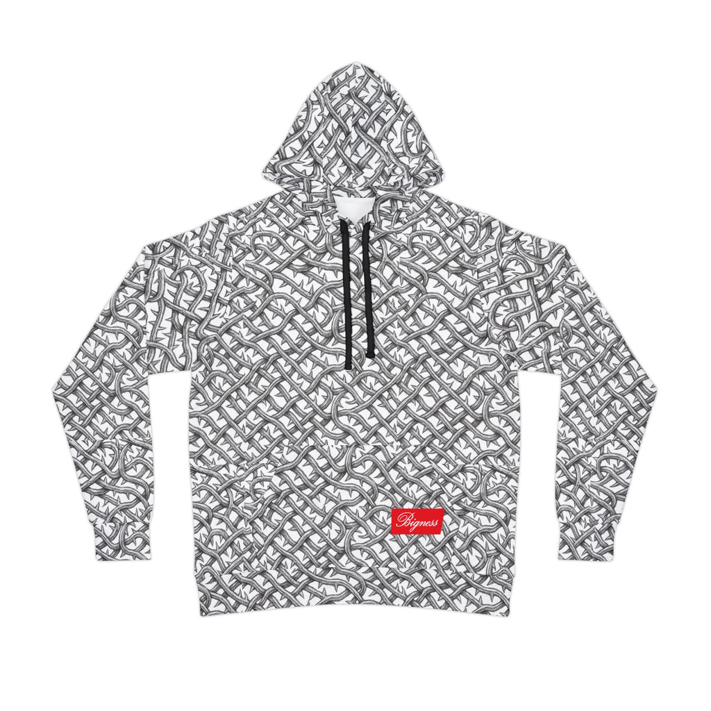 White Barbed Bigness Hoodie