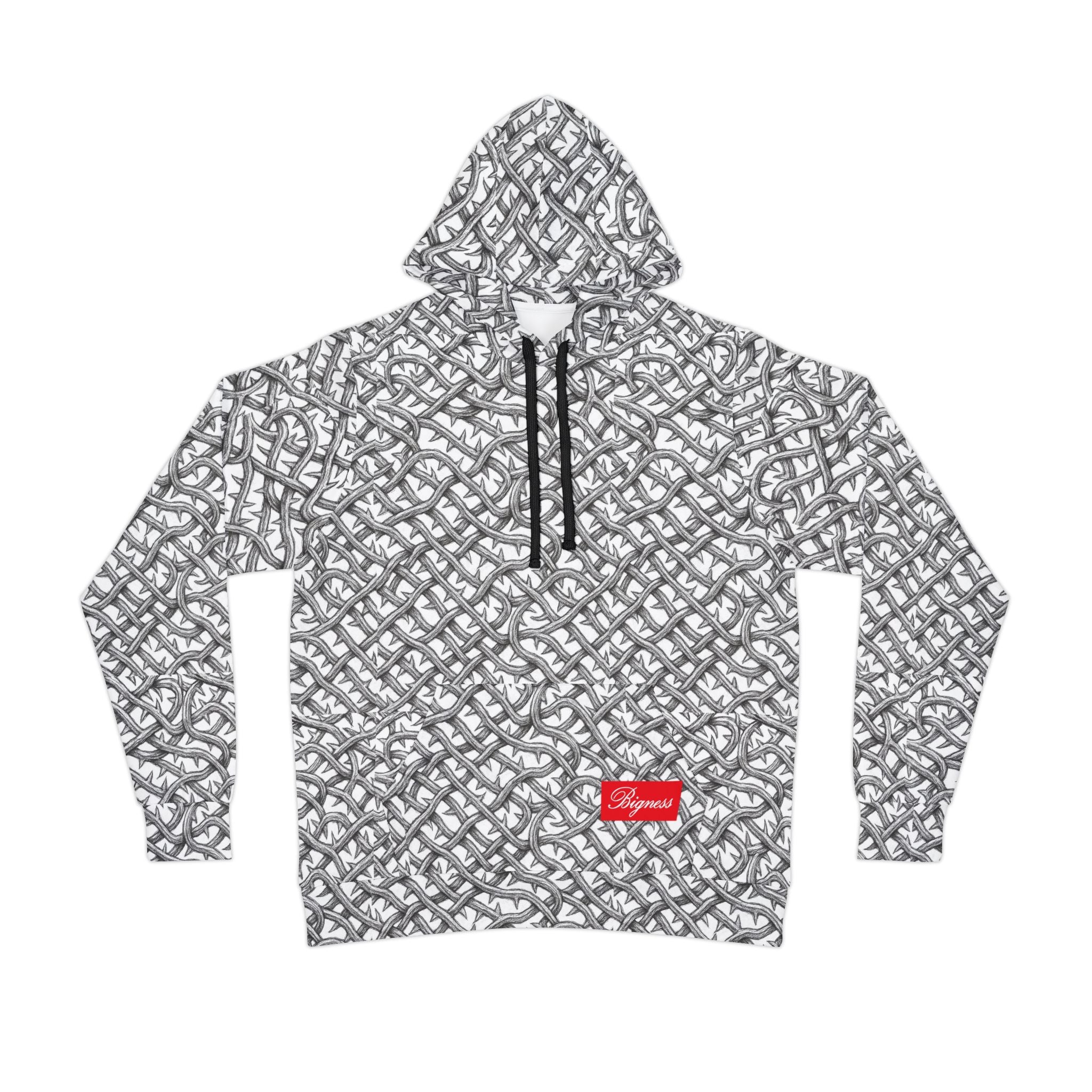 White Barbed Bigness Hoodie